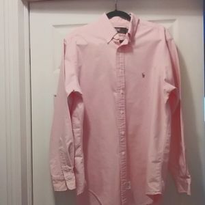 Ralph Lauren long sleeved  pink Polo shirt
